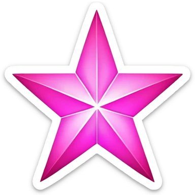 pink star ai style sticker
