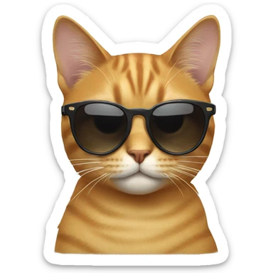 Cat with sunglasses sticker