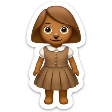 Bassotto seduto con vestito di lana sticker