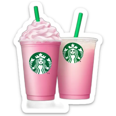 Starbucks pink drink with my bitmoji  sticker