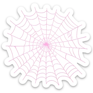 Pink spider web sticker