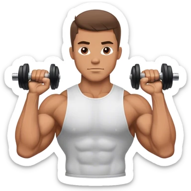 guy how to do bicep curls sticker