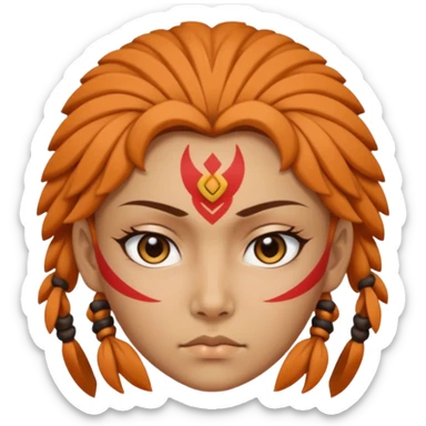 yayoi warrior face sticker