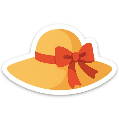 Flat design style Sophie hat sticker