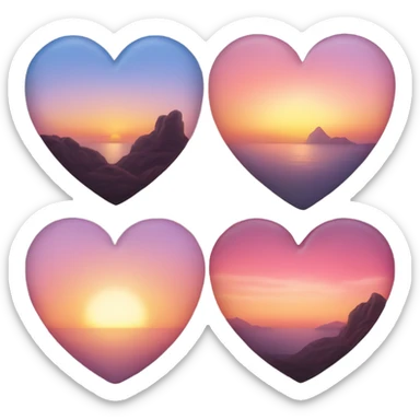 Cuore con sfumature del tramonto  sticker