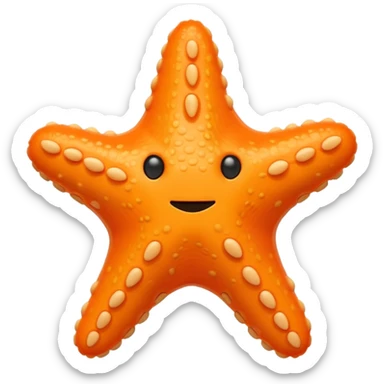 starfish toy chunky no face sticker