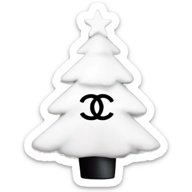Chanel logo Christmas tree sticker