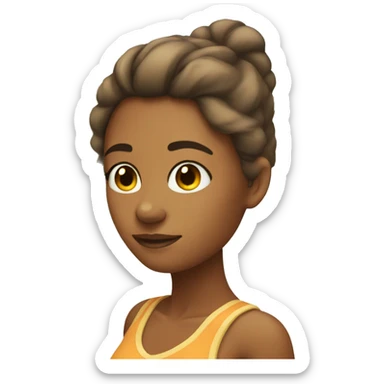 girl in the beach with tan lines  sticker