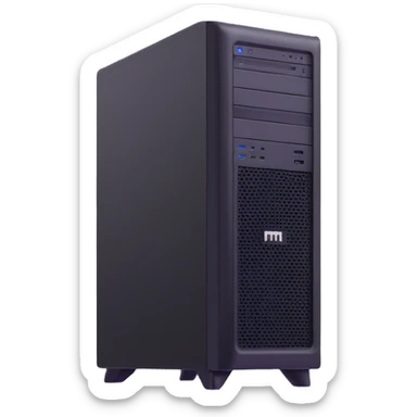 PC desktop computer server tower logo sticker