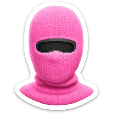 Ski mask pink sticker