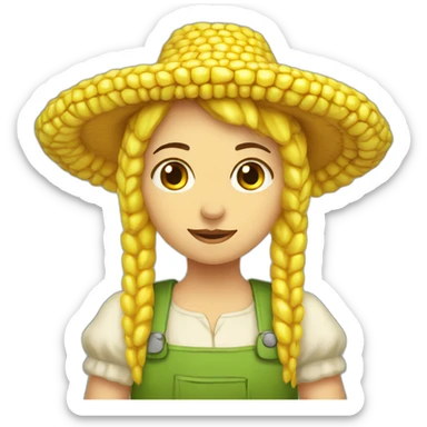 Corn girl sticker