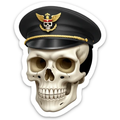 Quiero una calavera con su sombrero soldado 🪖 sticker
