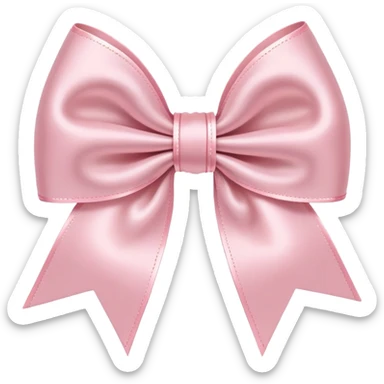 light pink bow on light pink bow sticker