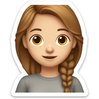 a girl names julia with brown hair and lgbt shirt sticker