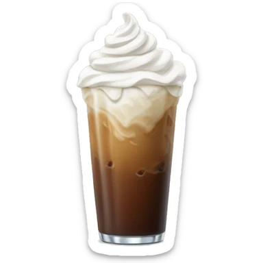 Iced coffee with whip cream sticker