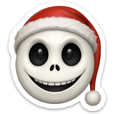 jack skellington santa hat sticker