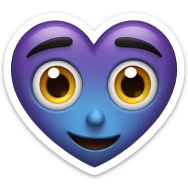 Heart with eyes  sticker