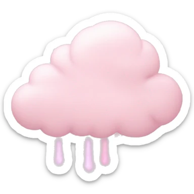 Light pink cloud in bow sticker