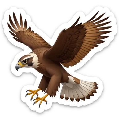 falcon soaring with wings spread, evoking Puy du Fou bird show sticker