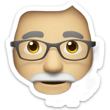 astronaut beard caucasian-man white-glasses sticker