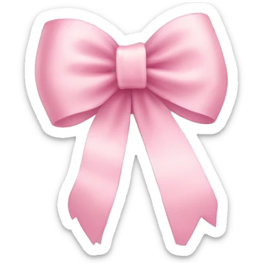 light pink ribbon bow sticker