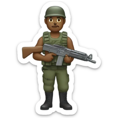 militar fusilero rambo sticker