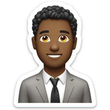 Young professional man sticker