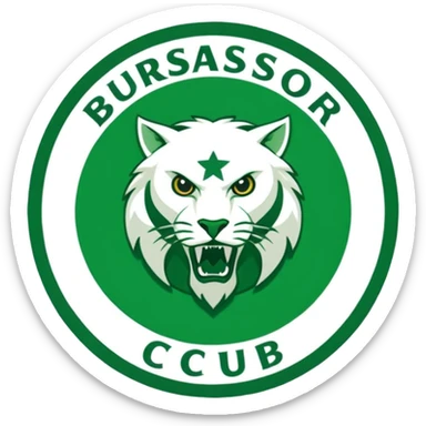Green,white color Bursaspor turkish football club logo sticker