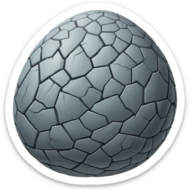 grey dragon egg with a visible crack sticker