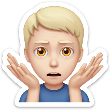 Una persona con miedo  sticker