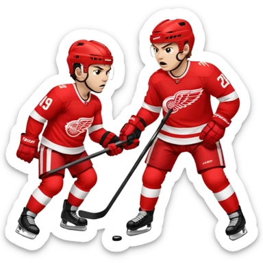 Detroit red wings fighting Philadelphia flyers sticker