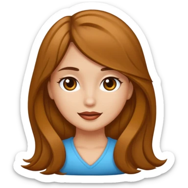 Una chica con cabello largo y lacio sticker