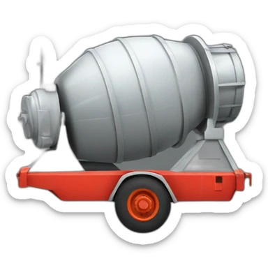 Red Concrete mixer sticker