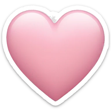 light pink heart sticker