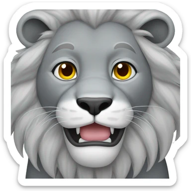Grey lion chub sticker