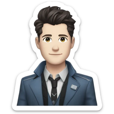 Bryan dechart dress as Connor from Detroit become human sticker