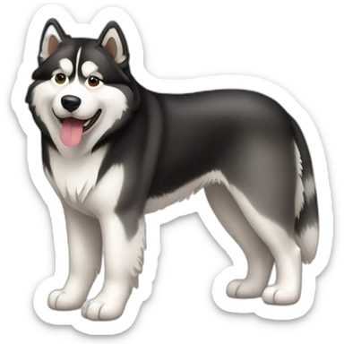 Dog alaskan malamute full-body sticker