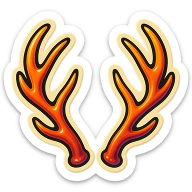Pair of antlers sticker