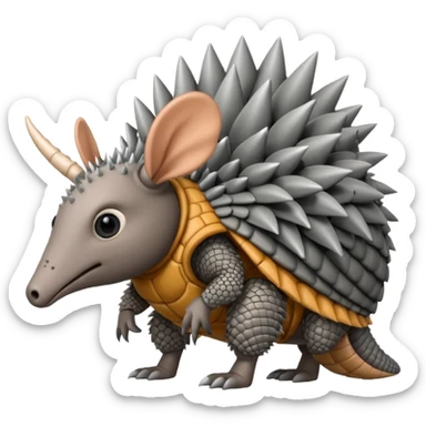 winged armadillo sticker