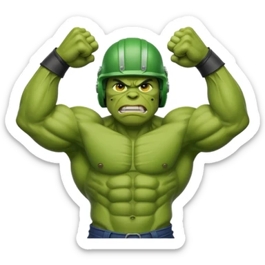 hulk de capacete sticker