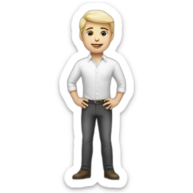 a white skinned young entrepreneur using mac  sticker