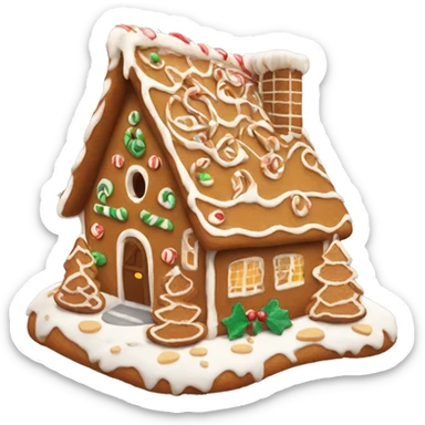 gingerbread house christmas aesthetic sticker