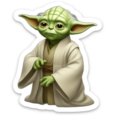 Master Yoda diciendo buenos dias sticker