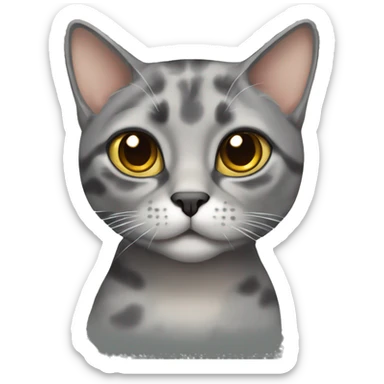 Dilute grey tortie cat  sticker