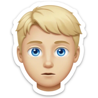 Dirty blonde boy with blue eyes sticker
