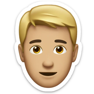 A guy with an edgar cut sticker