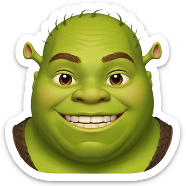 fat shrek sticker