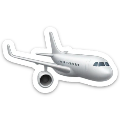 gray plane flying around the world oriented to the right sticker