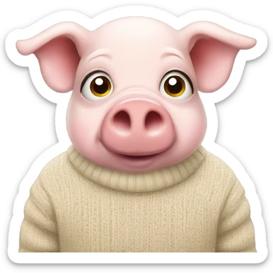 Pig with a jumper  sticker