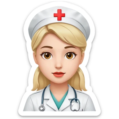 young female nurse sticker
